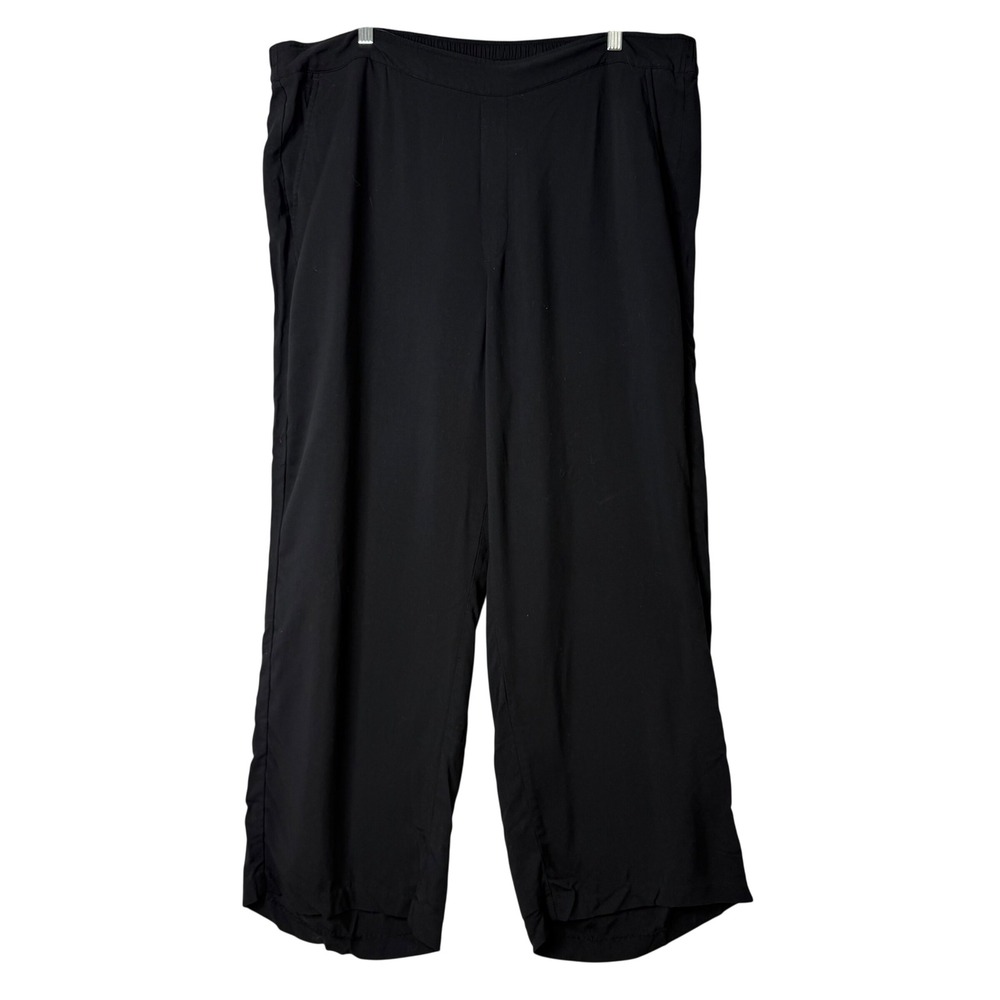 Old Navy High Rise Playa Wide Leg Pants Womens Plus Size XXL Black Preppy Boho